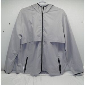 Champion C9 Men's XXL Rain Jacket Windbreaker Gray Full Zip Hooded Pockets
